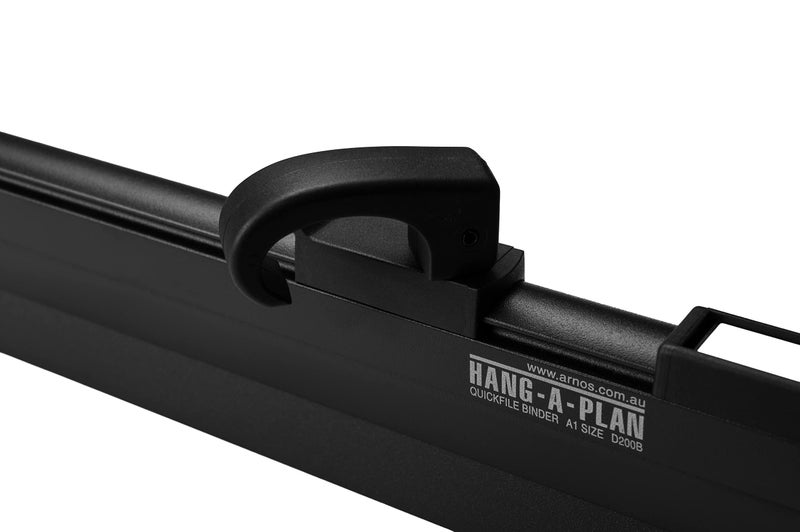 Arnos Hang-A-Plan, 18-24 Inches Quickfile Hanging Clamp, Black, Holds up to 150 Plans, Single Clamp - Image 3